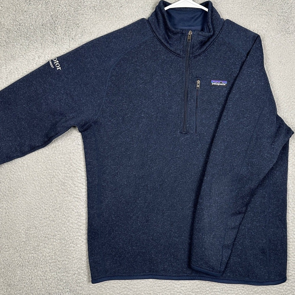 Patagonia Better Sweater Mens XL Navy Blue Quarter Zip Knit Pullover Long Sleeve